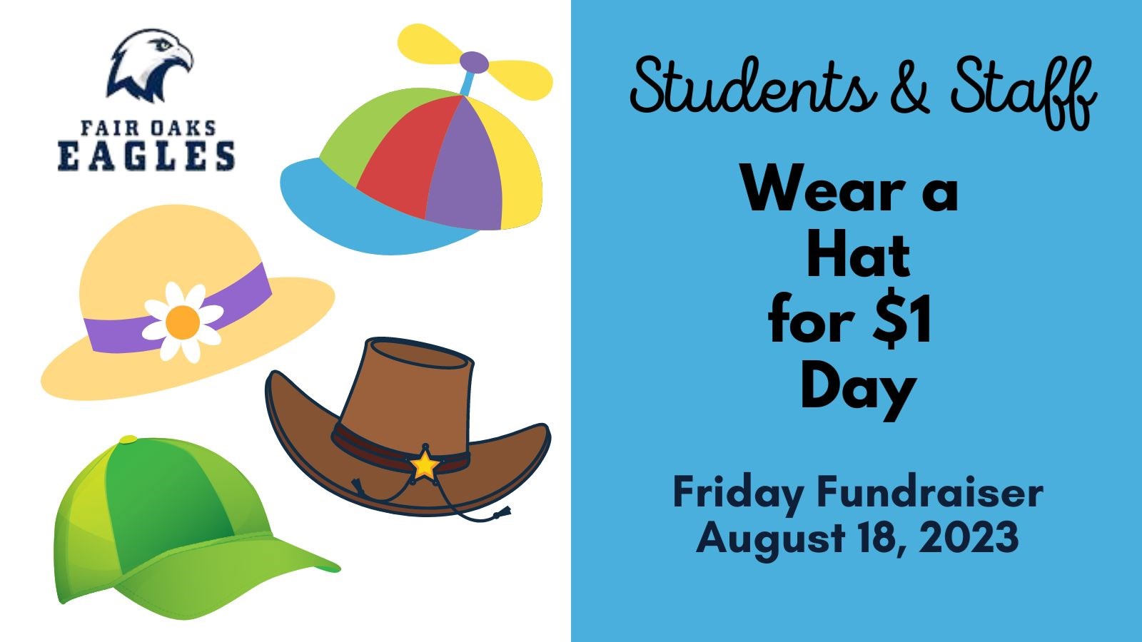 It's $1 Hat Day on August 18th!